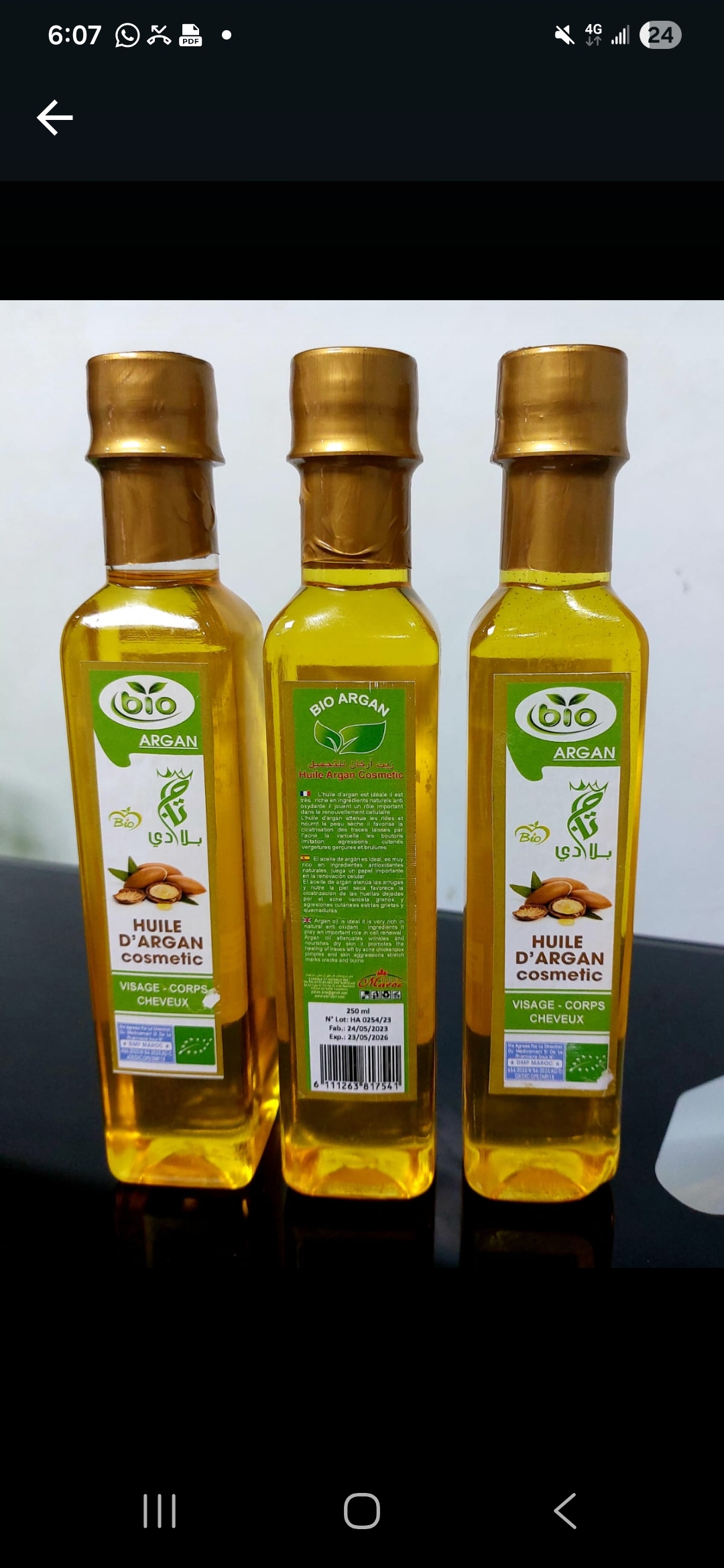 -30% HUILE PUR ARGAN BIO 250 ml